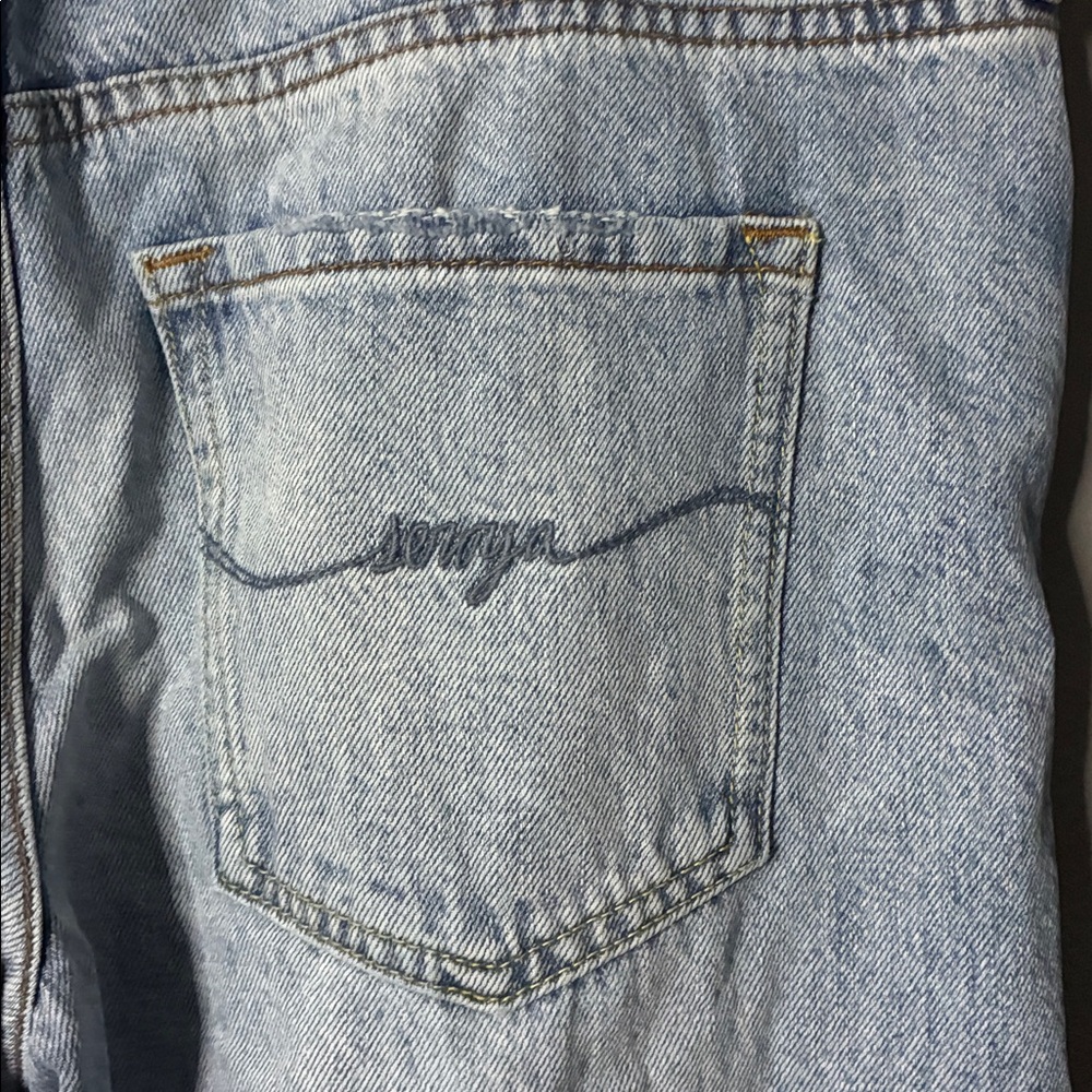 SER.O.YA Wide Leg Flare Jeans | Light Wash Distressed Ripped Trendy Revolve 29/8 - Picture 6 of 11